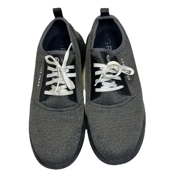 Cole Haan Grand Sport Journey Knit Sneakers Men’s Sz 10 Charcoal Black Lace Up - Picture 2 of 9